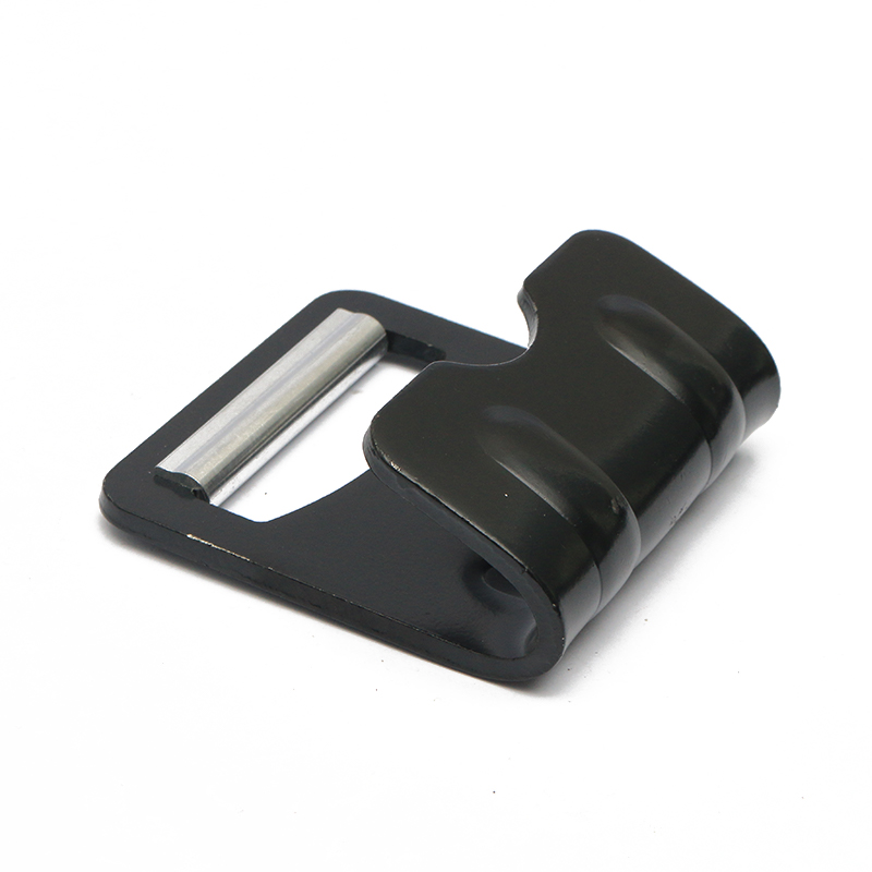 Gancio piatto in metallo e-coating ne nero da 2 pollici