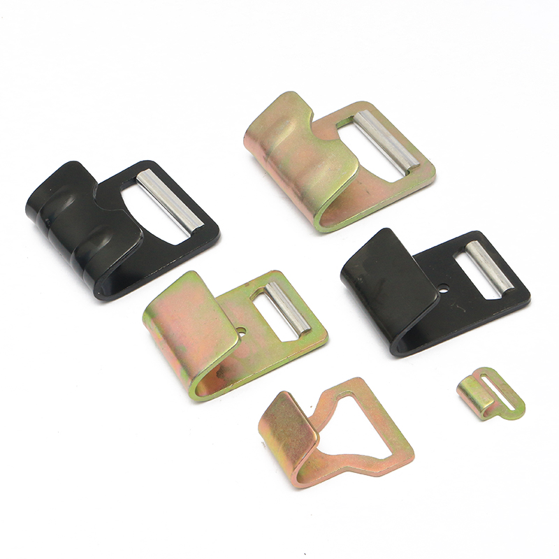 Gancio piatto in metallo e-coating ne nero da 2 pollici