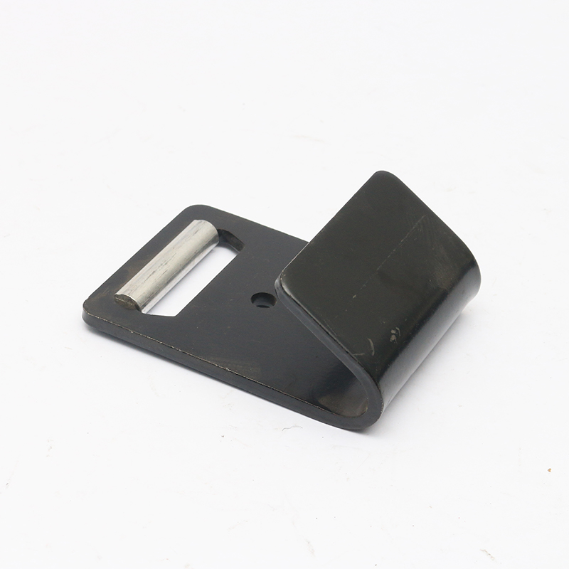 Gancio piatto in metallo e-coating ne nero da 2 pollici